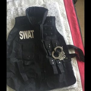 Men's SWAT jacket with handcuffs