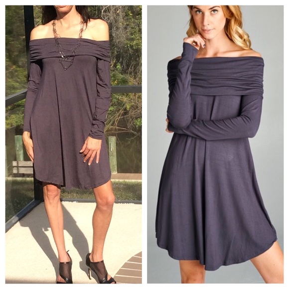 Medium Only! Off Shoulder Dress - Picture 2 of 5