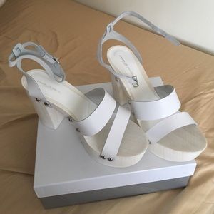 Charles David heels white
