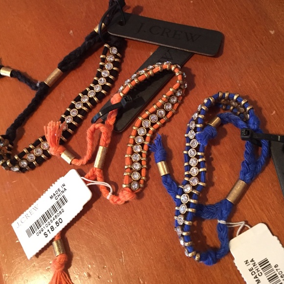 Jcrew crystal adjustable bracelets, buy 1 or all 3