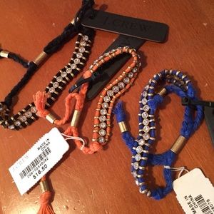 Jcrew crystal adjustable bracelets, buy 1 or all 3