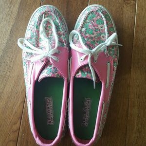 Sperry sequin boat shoes