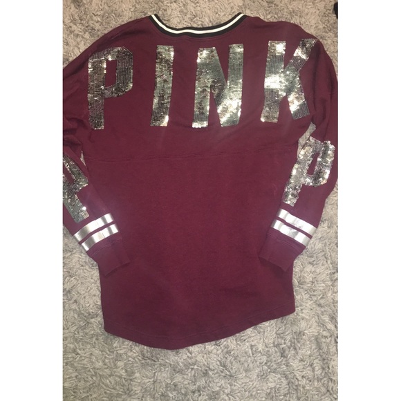 Pink varsity long sleeve