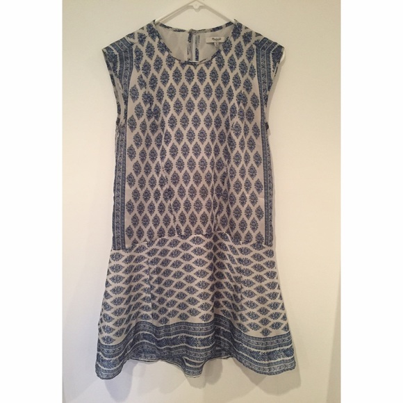 Silk-Like Drop Waist Floral Madewell Dress