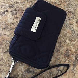 Navy blue Vera Bradley all in one wristlet
