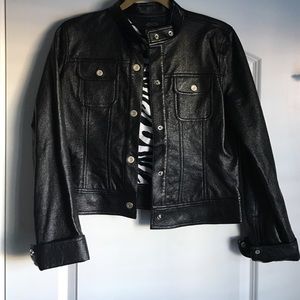 Faux Leather Biker Jacket