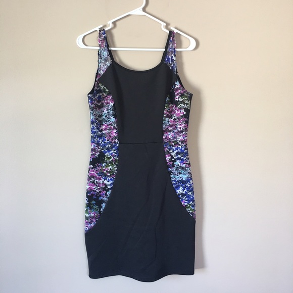 Black and purple lacey dress