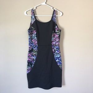 Black and purple lacey dress