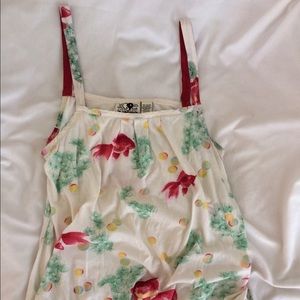 Lucky Brand Tank (red koi fish) Women's Medium