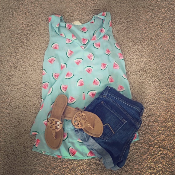 Sleeveless Watermelon Top! Sz Small, worn once!