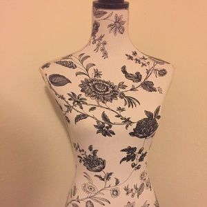 Black and white dress form mannequin