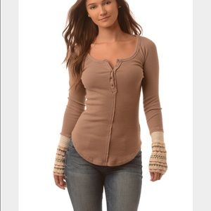 Free people lodge cuff long sleeve XS