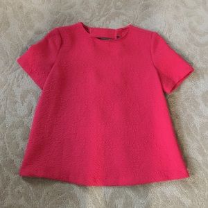 Zara red open back top