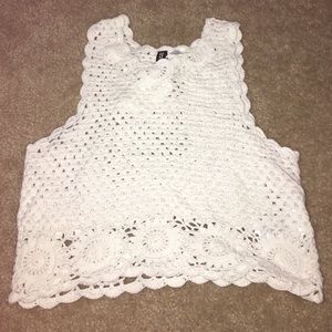 Crochet crop top H&M new with tags XSmall