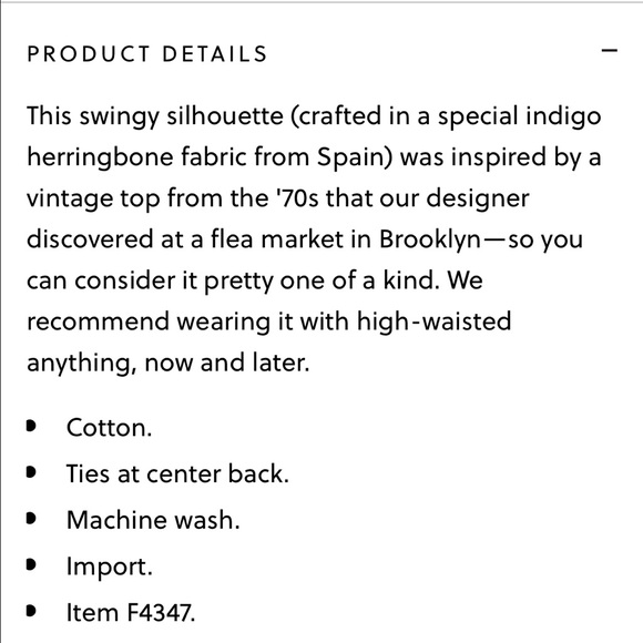 ❤️SOLD❤️J Crew Swing Top in Spanish Indigo - Picture 4 of 4
