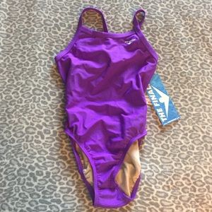The Finals purple butterfly-back swim suit size 24