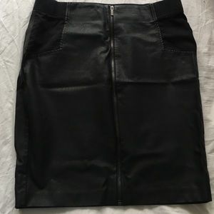 Faux leather skirt