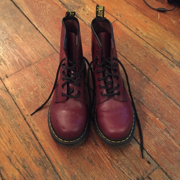 Dr. Marten's cherry red boots