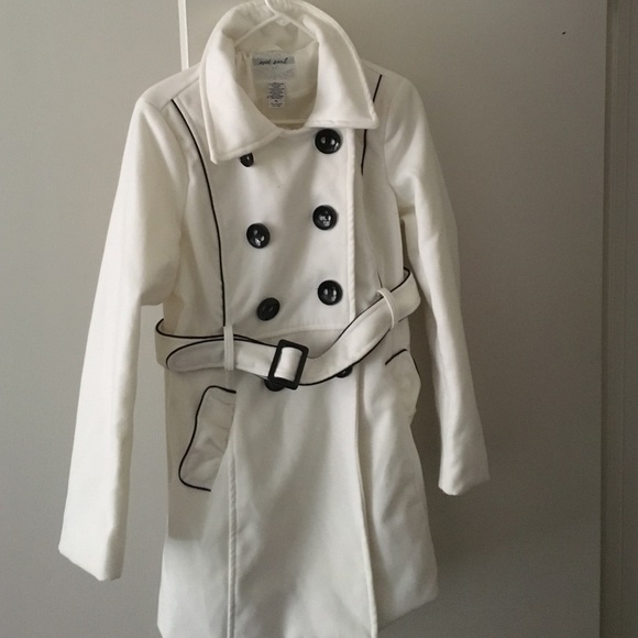 Wet Seal White Winter Trench Coat NWT