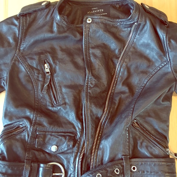 Leather moto jacket
