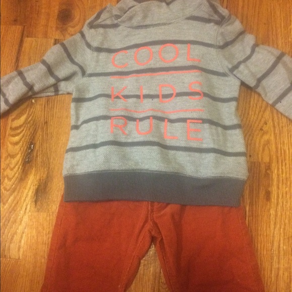 Oldnavy hoodie with corduroy orange pants bundle