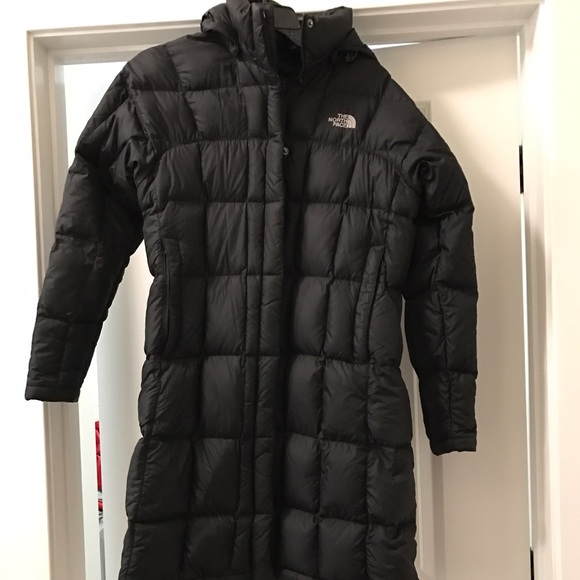 North Face Women's Long Down Jacket in Black