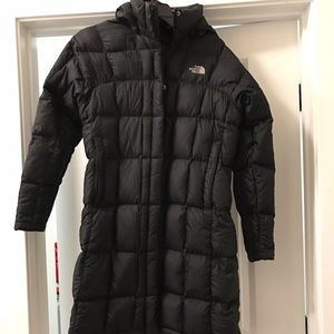 North Face Women's Long Down Jacket in Black