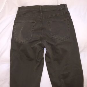 Gap Army green skinny jeans