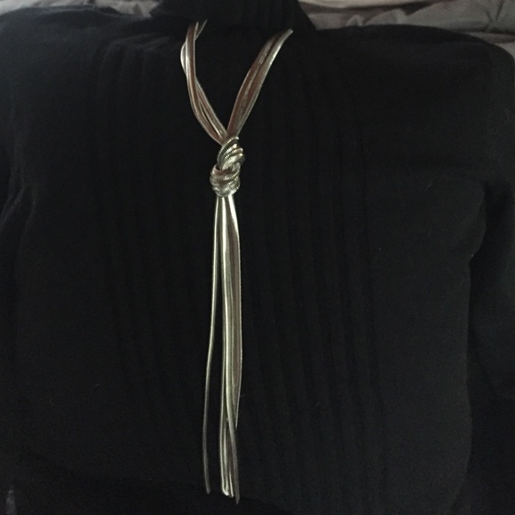 Silver knot necklace by inc