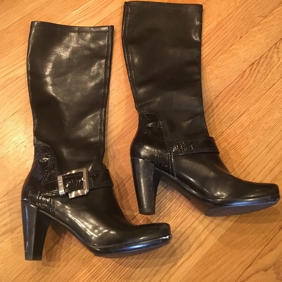 Knee high leather boots