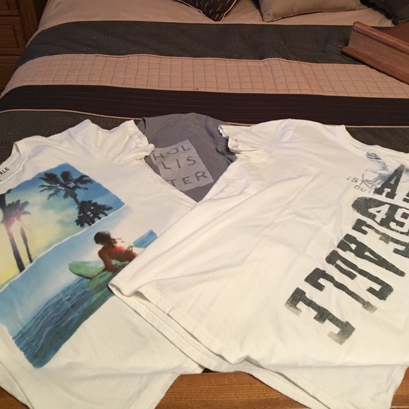 Mens tee bundle. Hollister, A&E, Aero. Size med.✨