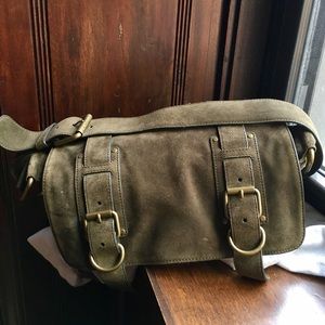 Kooba green suede purse