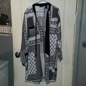 Black and White Abstract Shirt Dress