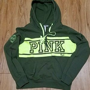 Rare Vs pink quarter zip olive green large