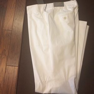Classic white fully lined trousers.