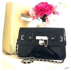Anne Klein Patent Leather Black Handbag