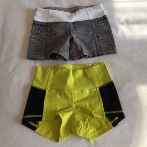 Bundle of 2 lululemon shorts size 4