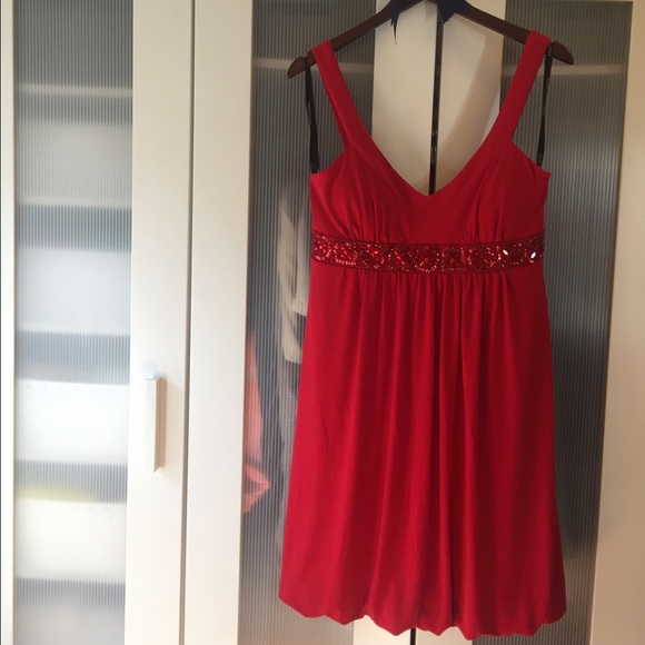 Red cocktail dress