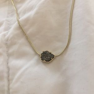 Kendra Scott Platinum Drusy Necklace