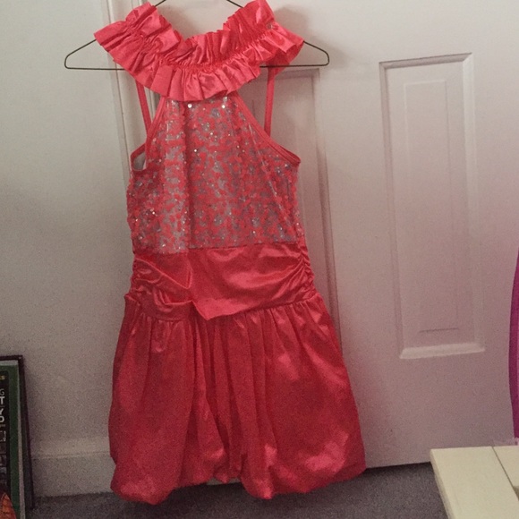 Peach colored, sequin, costume