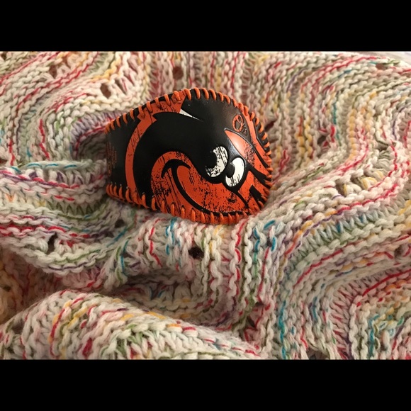 Baseball cuff bracelet