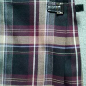 Charter Club plaid wrap around skirt
