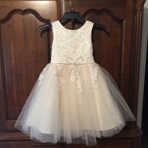 Ivory size 5 flower girl dress