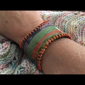Baseball cuff bracelet