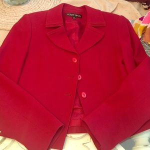 Albert Nipon red blazer size 2p
