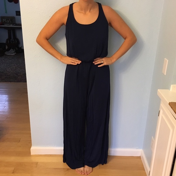 navy sleeveless jumpsuit