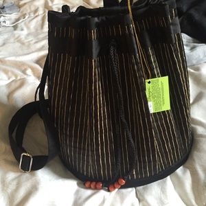 Handmade Bamboo Backpack. Summer Bag