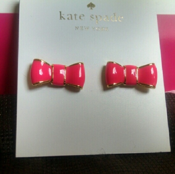 kate spade Jewelry - HP 5/8/17!!  Hot Pink Kate Spade Bow Earrings