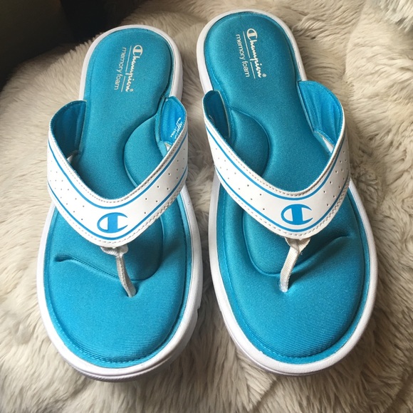 champion memory foam flip flops