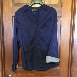 FINAL SALE - DONATING Lane Bryant Purple Button-dn